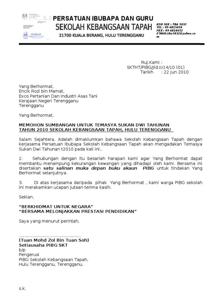 Contoh surat permohonan bantuan kelengkapan menjahit pdf peralatan perniagaan mohon minta kewangan. Contoh Surat Rasmi Permohonan Bantuan Peralatan Legendary History Picture Archive
