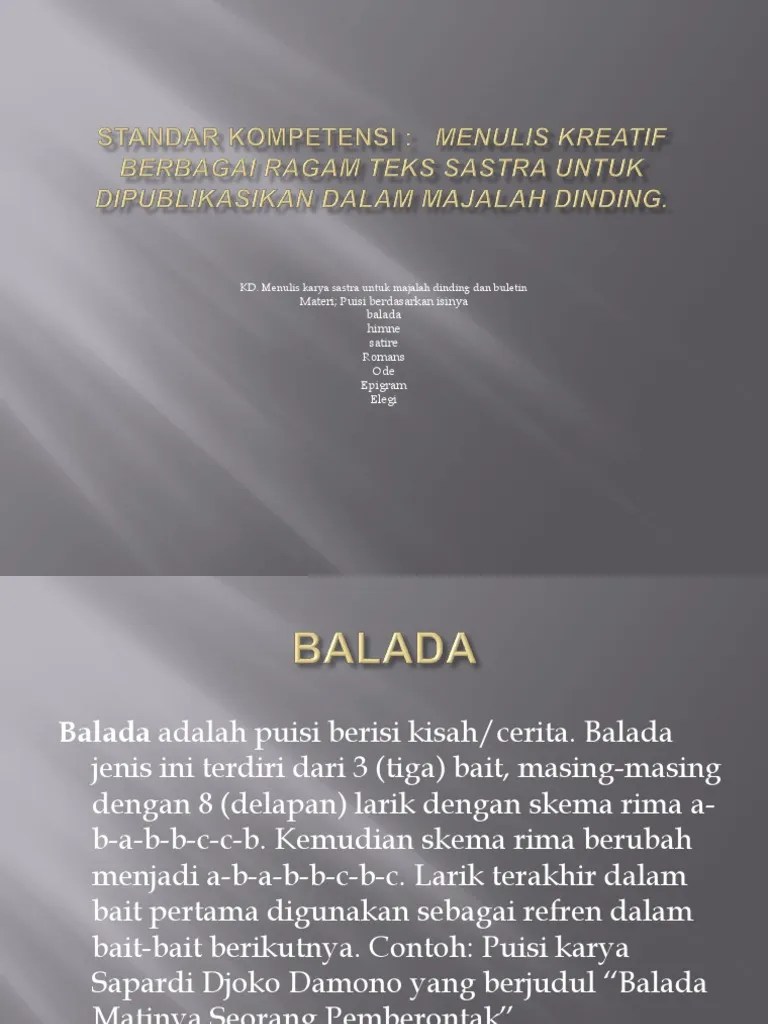 Jenis-Puisi Berdasarkan Isi | PDF