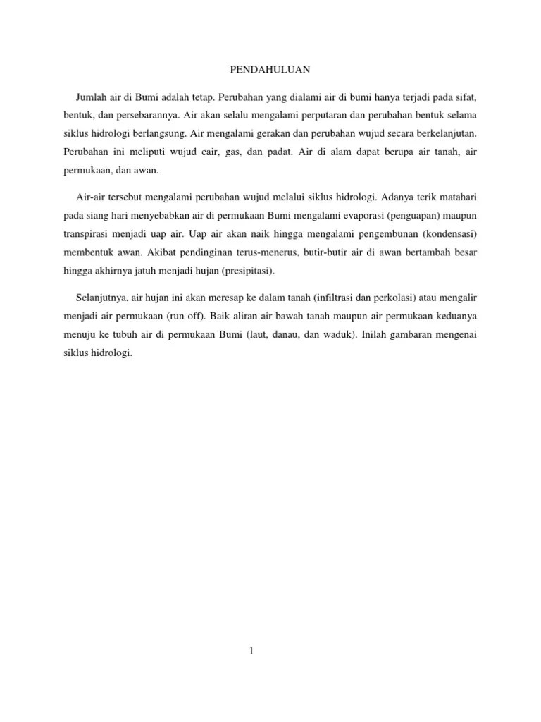 Pengertian Siklus Hidrologi