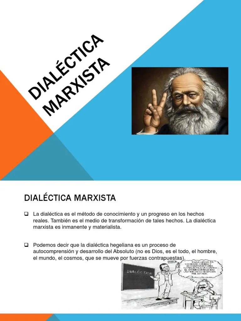 Dialéctica marxista Marxismo Socialismo