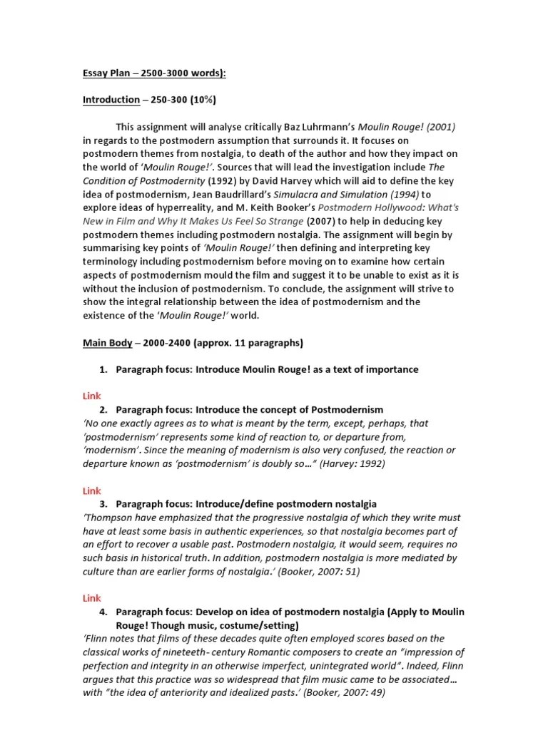 Postmodernism Essay Plan Postmodernism Philosophical Movements