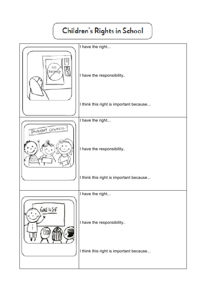 Worksheet: Children's Rights & Responsibilities | PDF