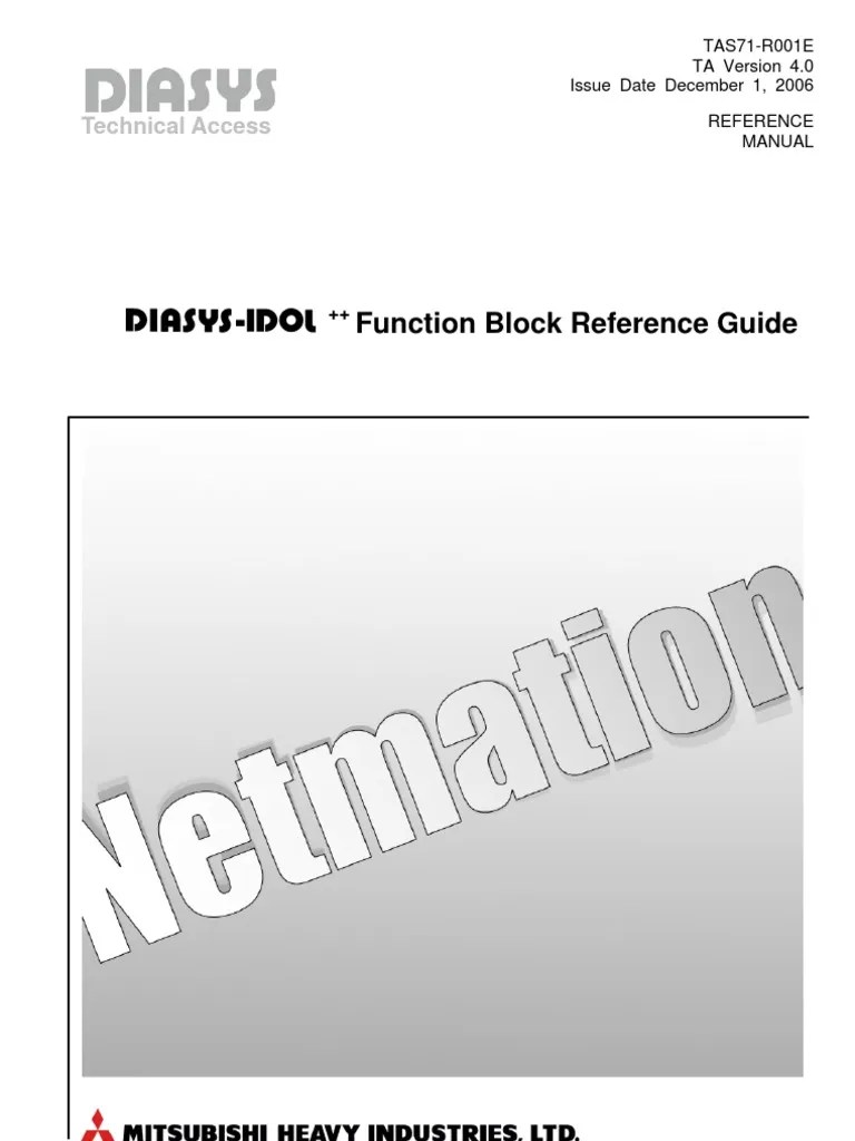 TAS71R001E Ver4 DIASYSIDOL++ Function Block Reference Guide Signal