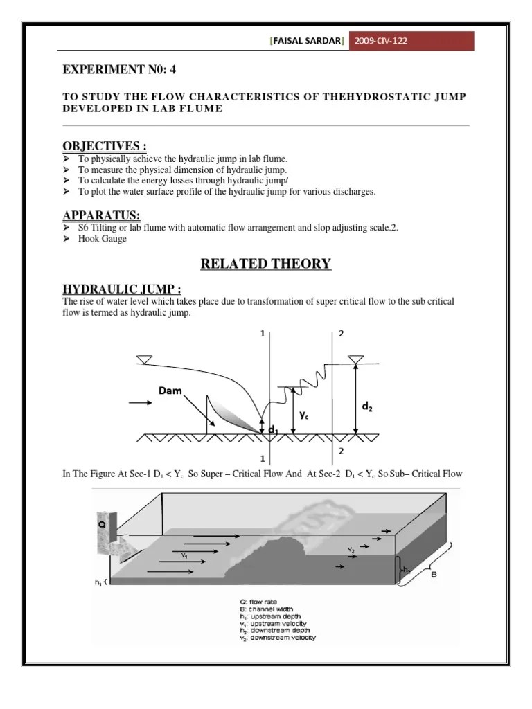 Hydraulic Jump Lab Report Pdf — Transcript
