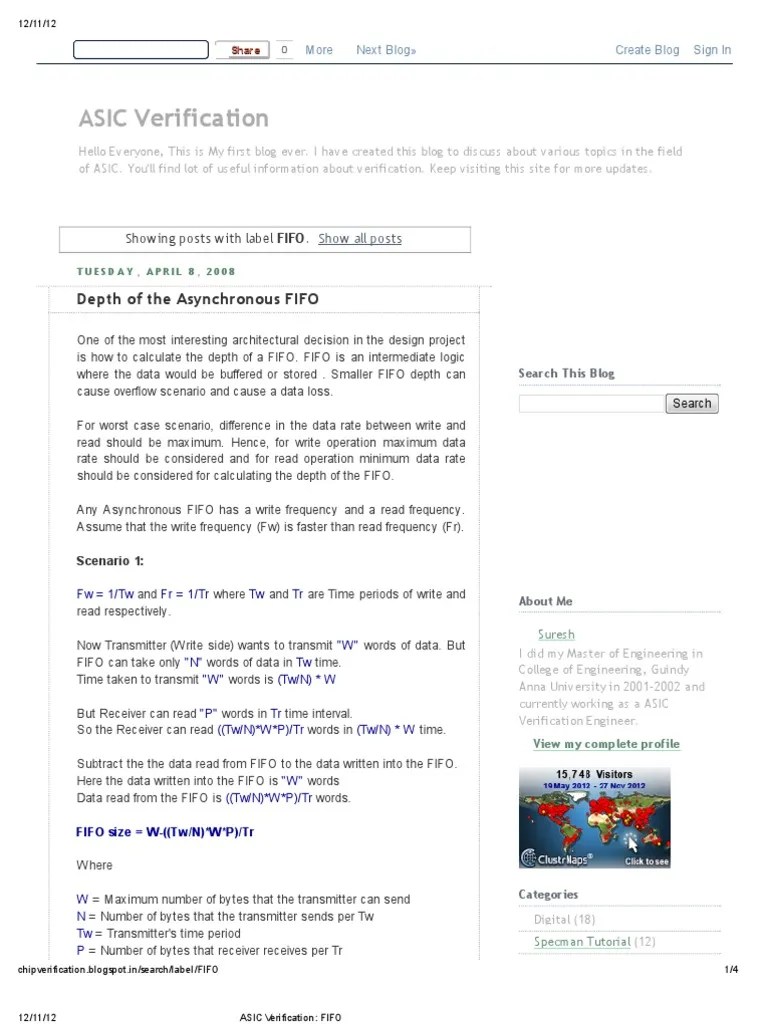 ASIC Verification_ FIFO Electronics Manufactured Goods