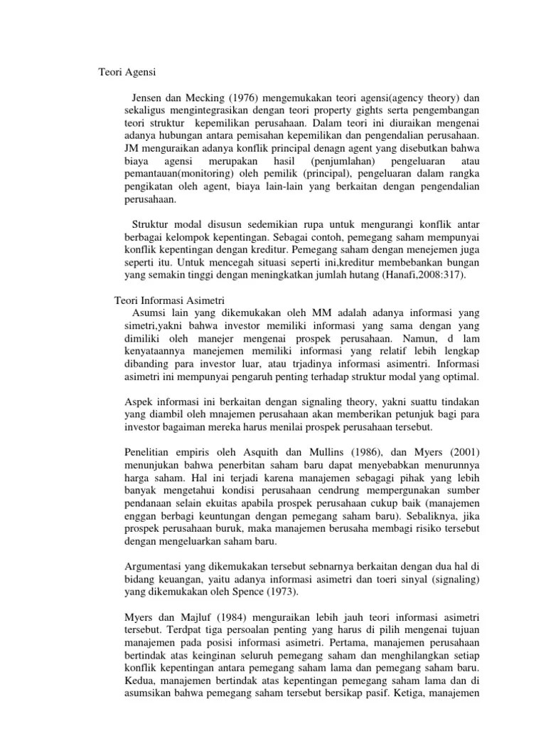 Teori Agensi | PDF
