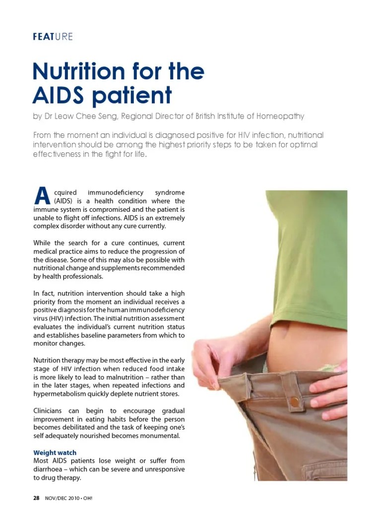 Nutrition for AIDS Hiv/Aids Nutrition