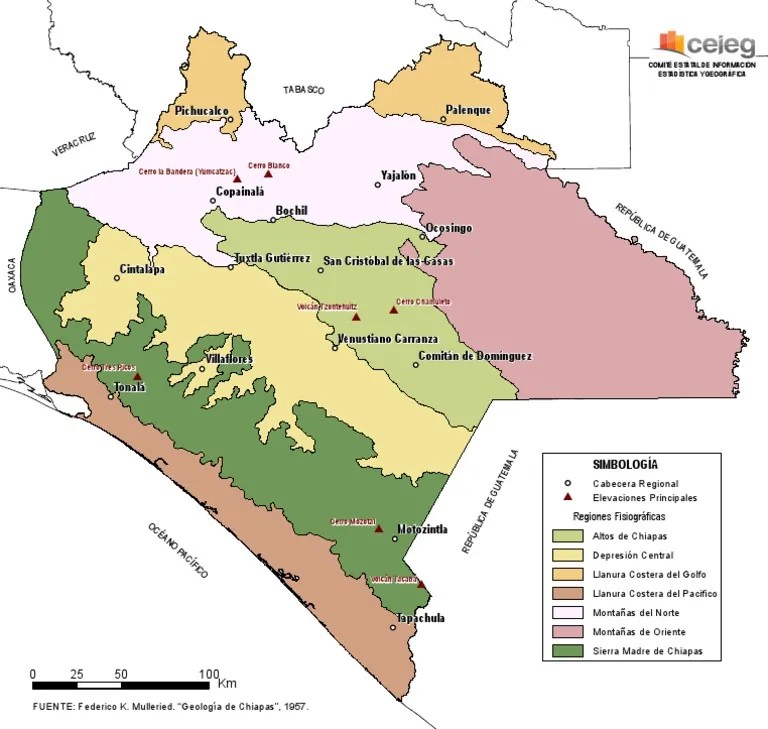Chiapas Fisiografía