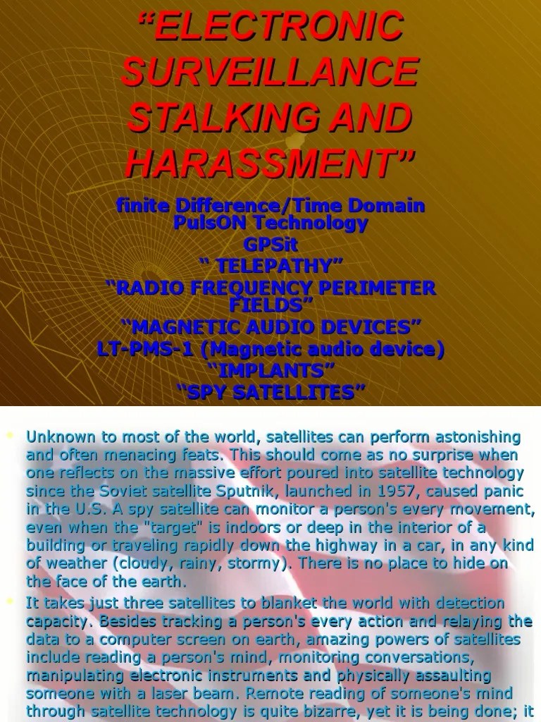 Electronic Harassment and Stalking Foreign Intelligence Surveillance