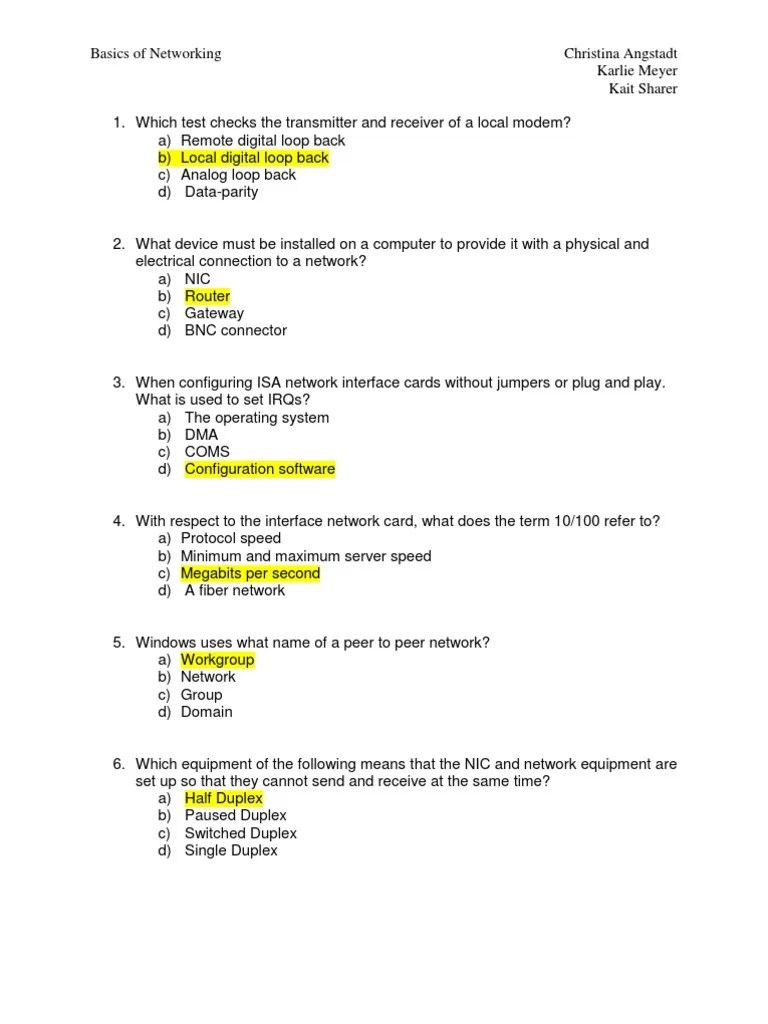 Essential Networking Concepts An Overview of Network Devices
