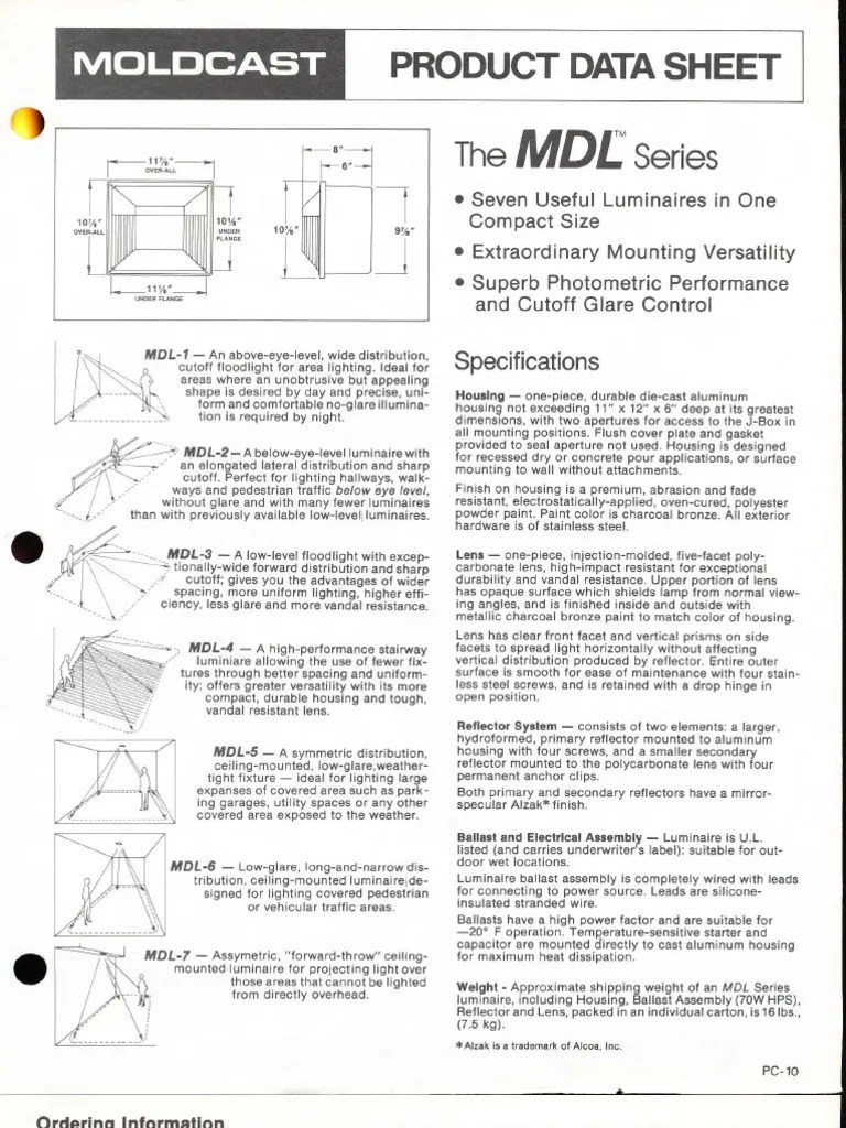 Moldcast Lighting Product Data Sheet MDL Series 489 Download Free