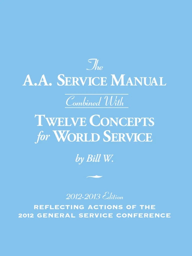 A.A. Service Manual | PDF | Alcoholics Anonymous | Alcohol Abuse