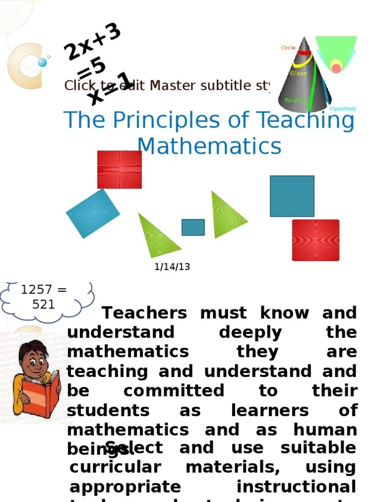 Principles of Teaching Mathematics