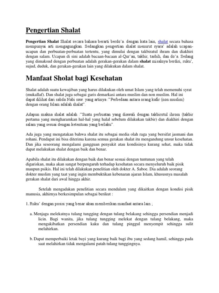Pengertian Shalat | PDF