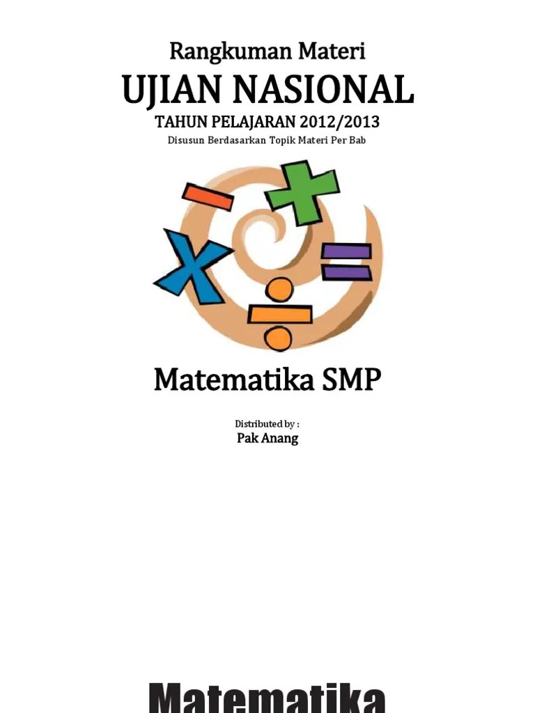 Rangkuman Materi UN Matematika SMP Revised.pdf