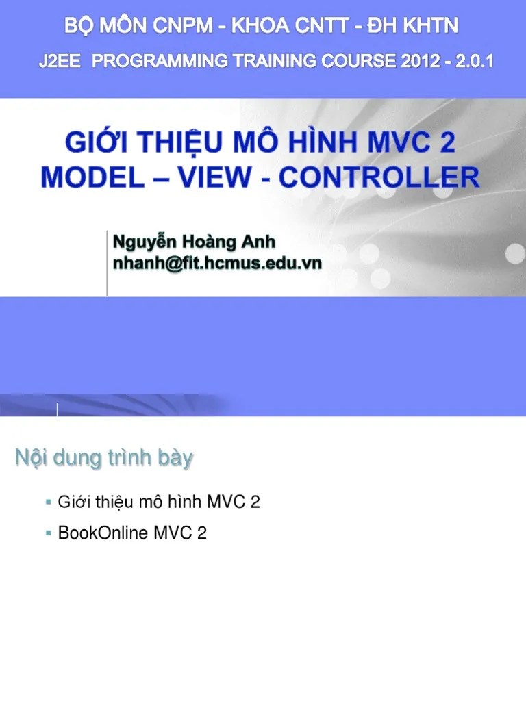 Mô Hình MVC 2 (Model-View-Controller) | PDF