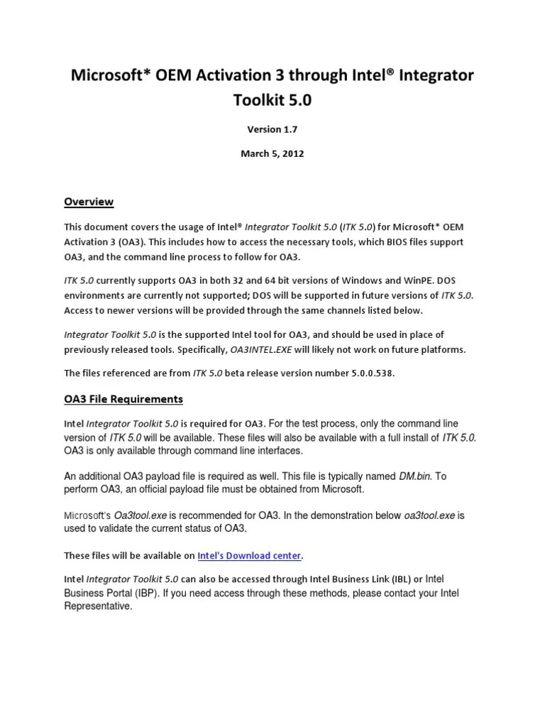 OEM Activation | PDF | Command Line Interface | Dos