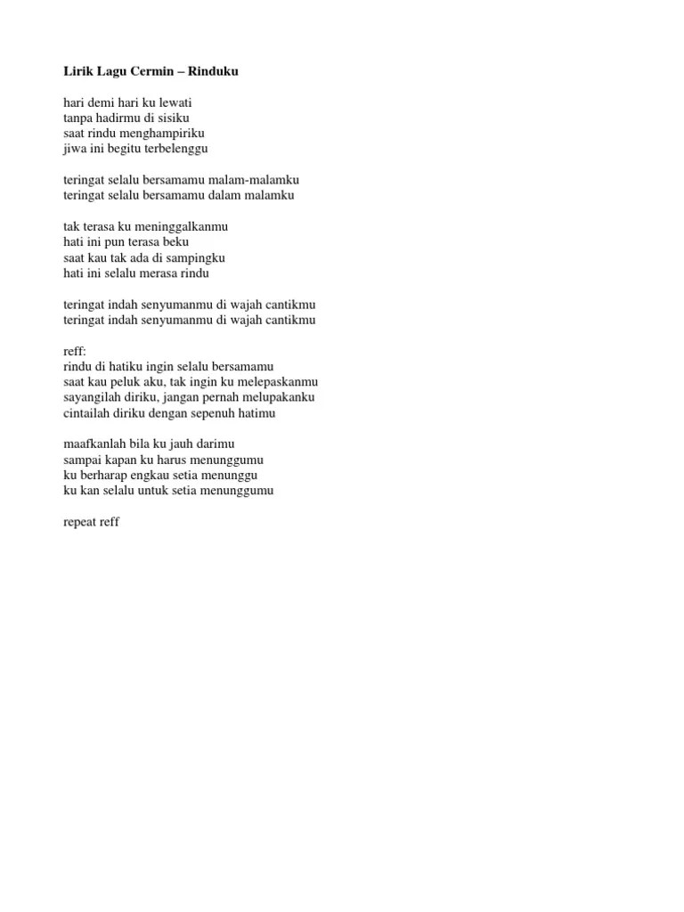 Lirik Lagu Cermin | PDF