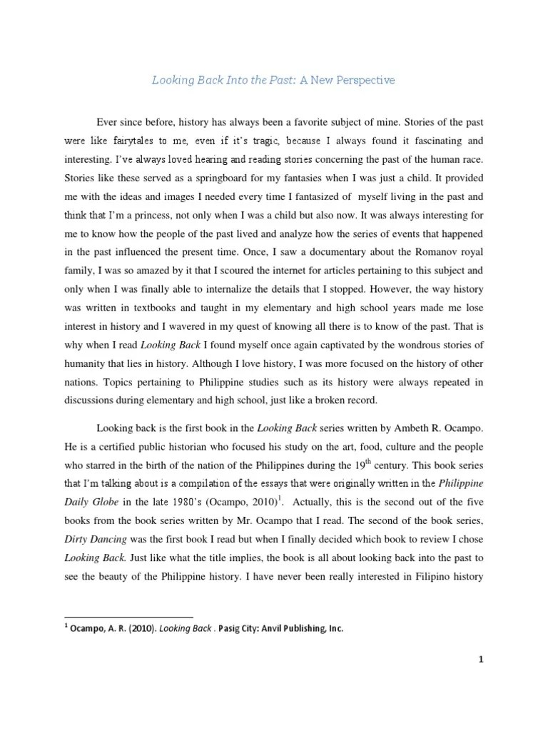 Looking Back by Ambeth Ocampo Philippines Books