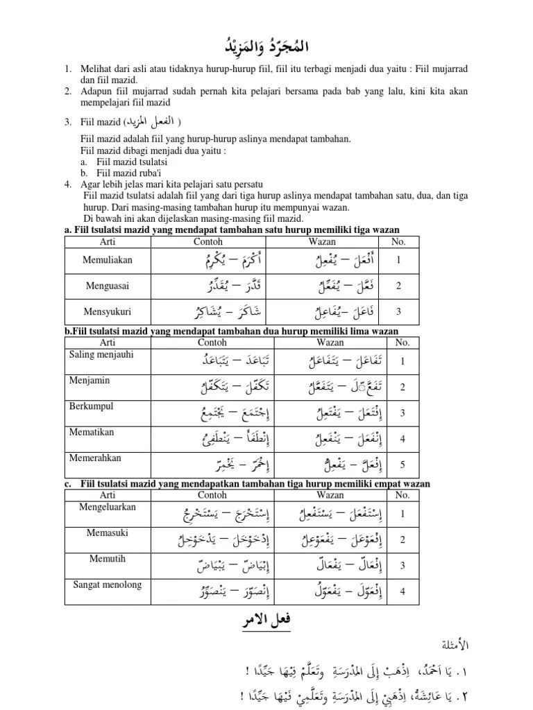 المُجَرّدُ وَالمَزِيْدُ | PDF