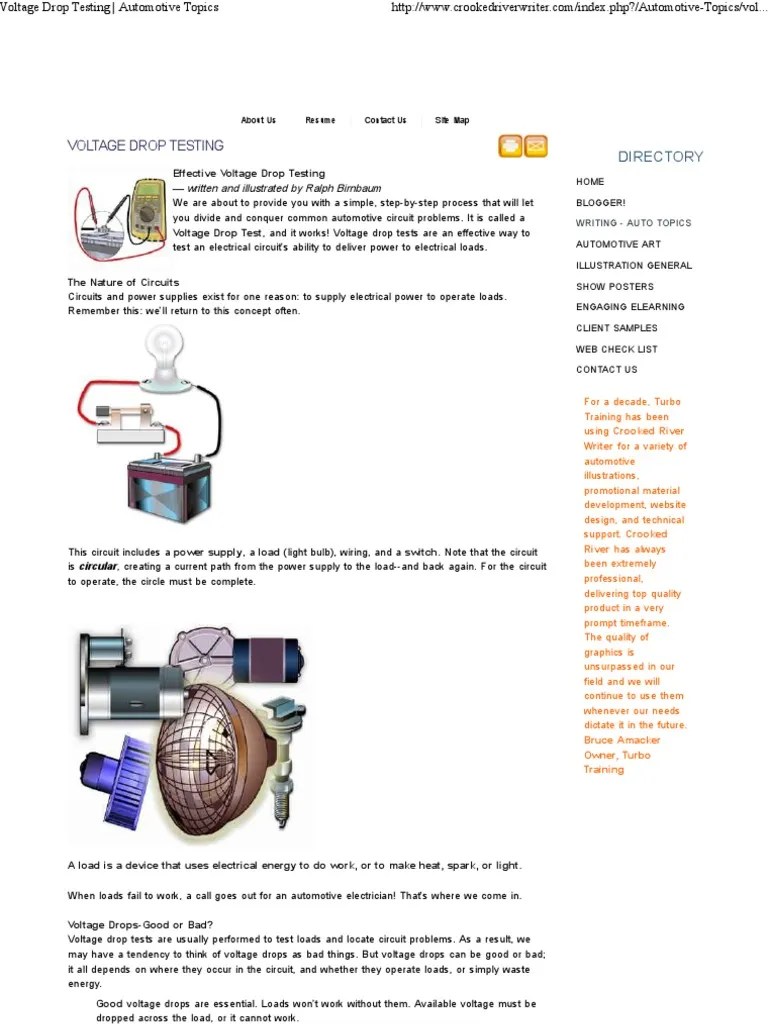 02A Voltage Drop Testing Automotive Topics PDF Voltage Electric