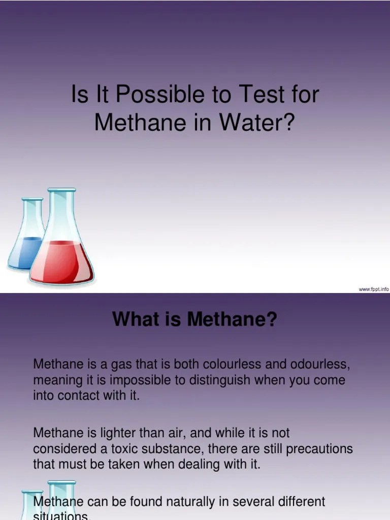 Is It Possible to Test for Methane In Water Methane Natural Gas