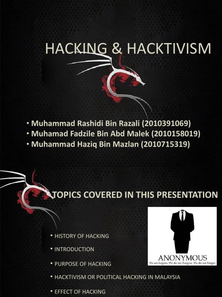 Hacking & Hacktivism Security Hacker Cybercrime
