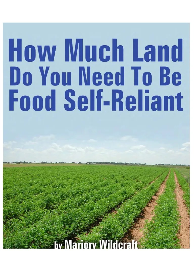 How Much Land Do You Need To Be Food Self Reliant PDF Agriculture