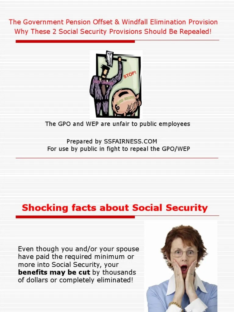 The Government Pension Offset and The Windfall Elimination Provision