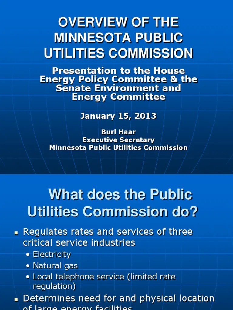 Overview of MN Public Utilities Commission Download Free PDF