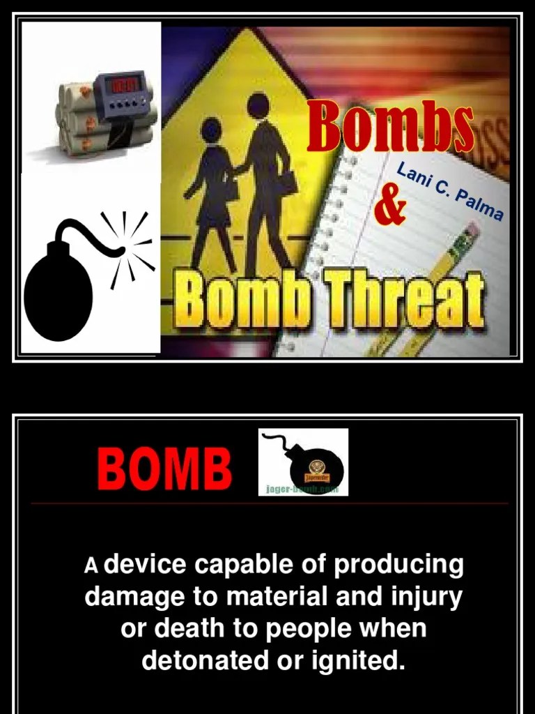 Bomb threat awareness Explosive Material Bomb