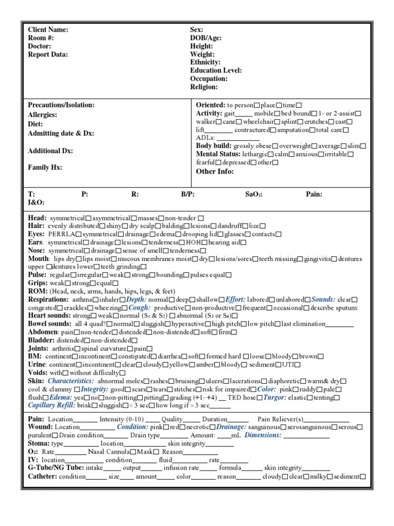 Patient Assessment Tool Urinary Incontinence Health Sciences