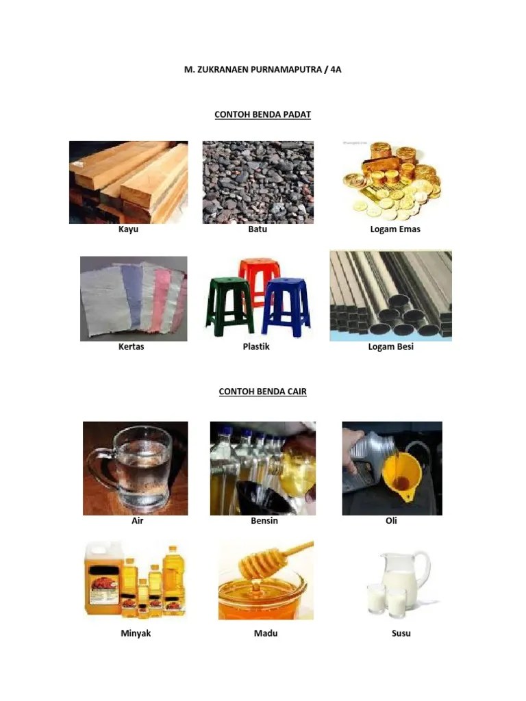 Contoh Benda Cair Padat Gas | PDF