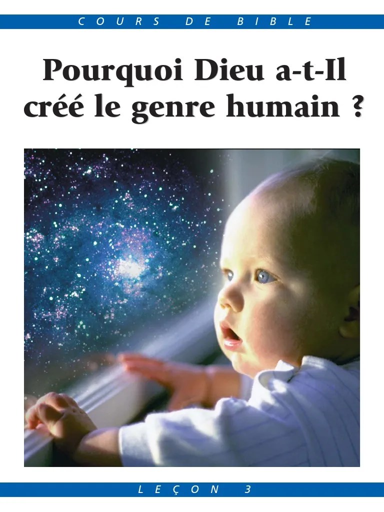 Pourquoi Dieu atil créé le genre humain Traductions Livre de la