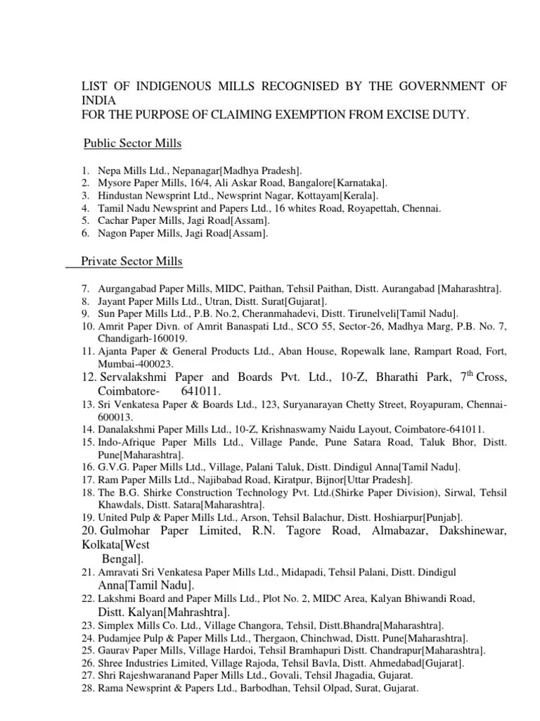 Paper Mills in India PDF
