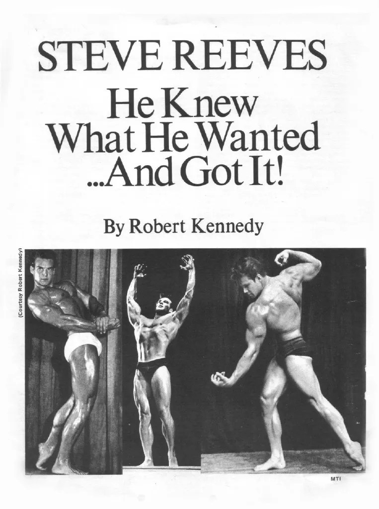 Steve Reeves He Knew What He Wanted
