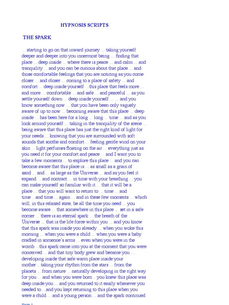 Hypnosis Scripts New 16 Dream Mind