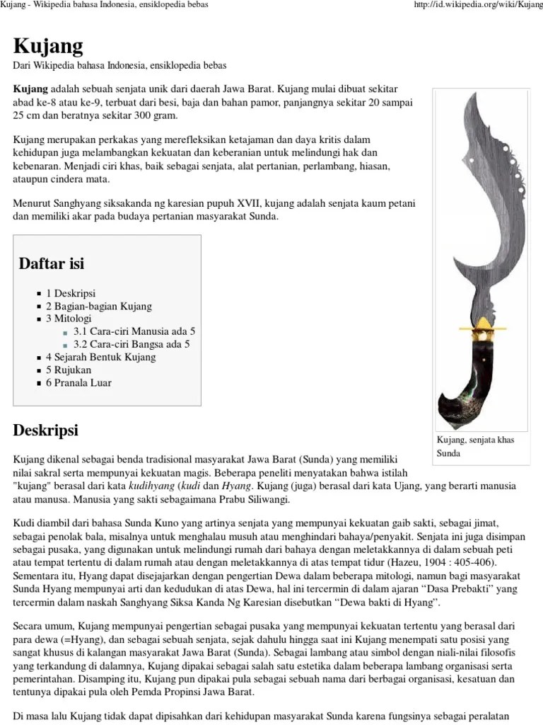 Kujang - Wikipedia | PDF