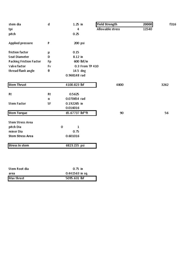 Torque Sheet Xlsx