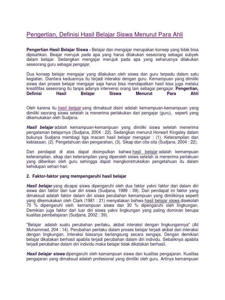Faktor Yang Mempengaruhi Hasil Belajar Siswa Sd Cara Mengajarku