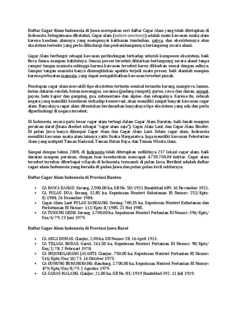 Tugas Cagar Alam | PDF