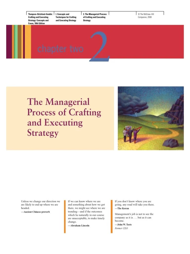 2. the Managerial Process of Crafting and Executing Strategy Intel