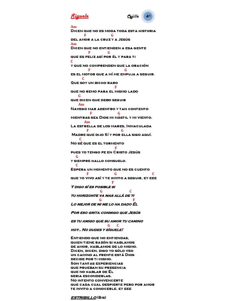 siguele. LETRA Y ACORDES PARA GUITARRA.pdf