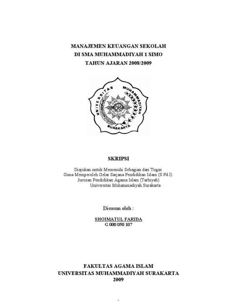 List Of Pdf Skripsi Manajemen Keuangan References Pendidikan