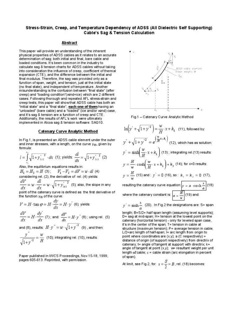 Sag & Tension Calculation PDF Thermal Expansion Creep (Deformation)