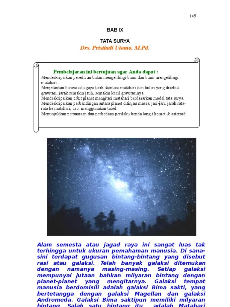 Materi SMP Kelas 7 Bab Ix (Tata Surya) | PDF