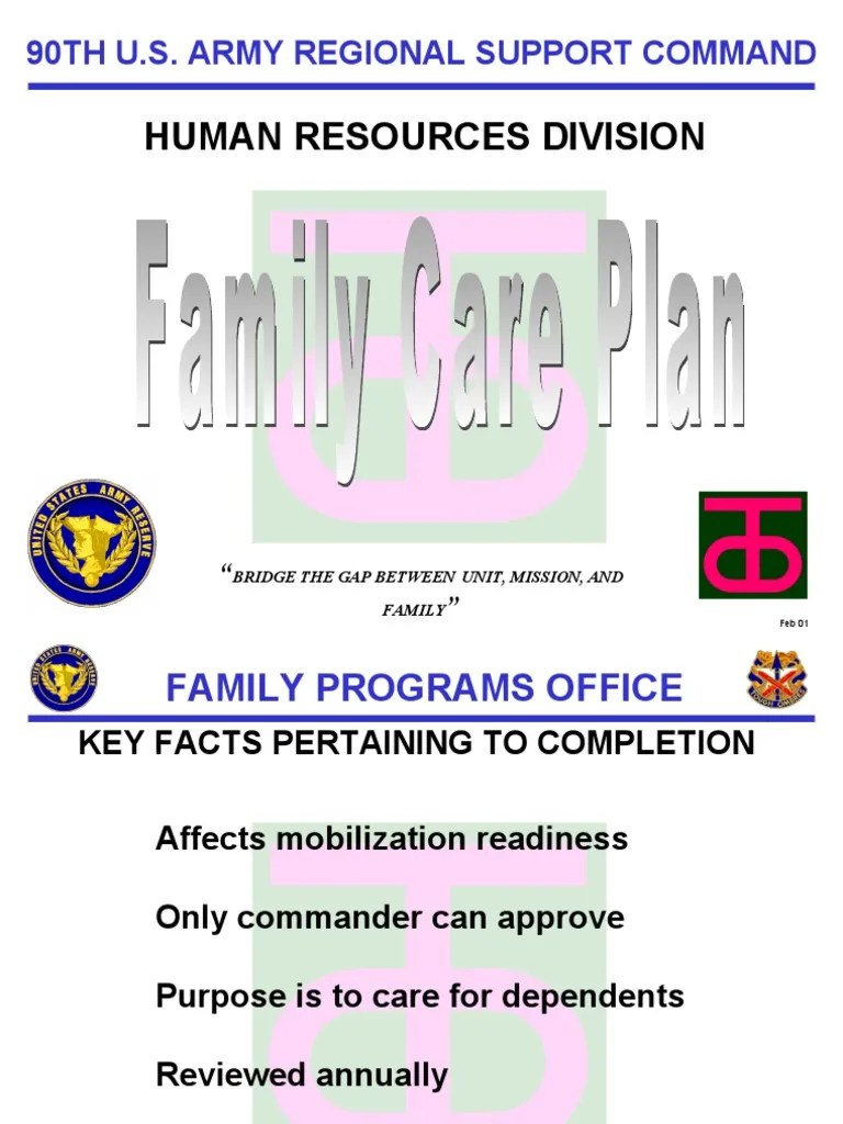 family-care-plan | United States Army Reserve | National Security
