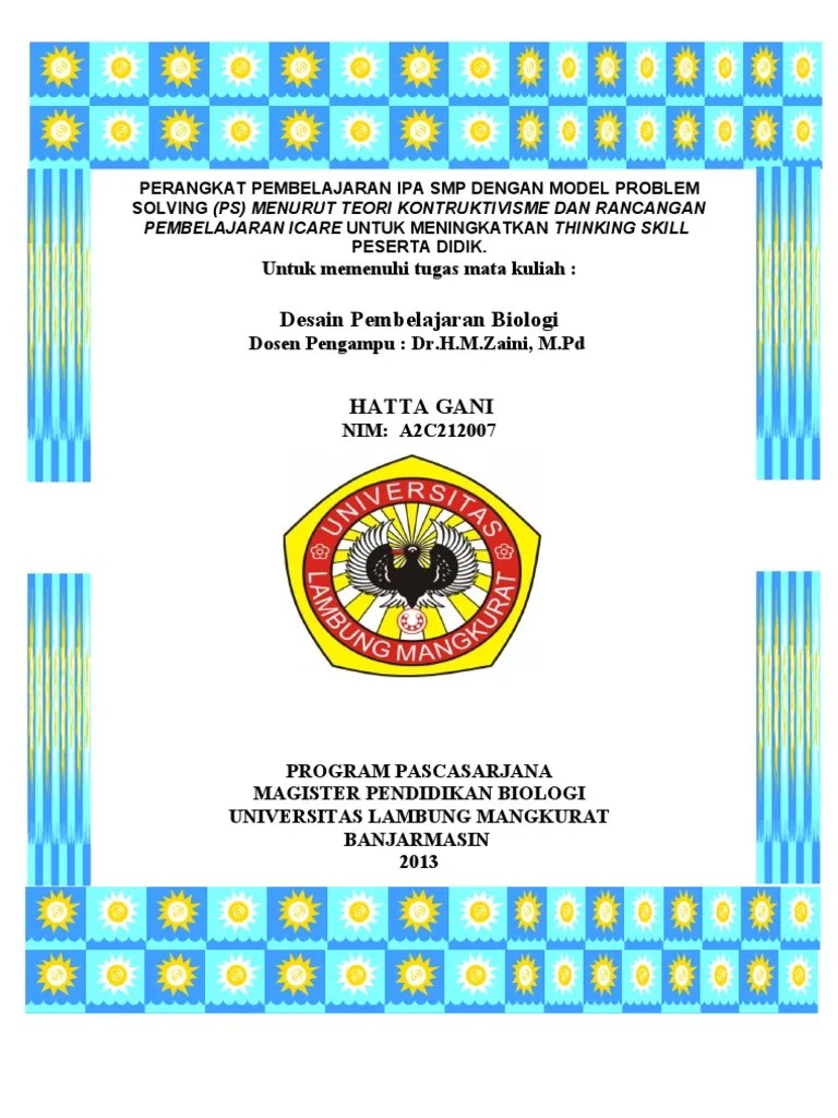 Desain Cover Perangkat Pembelajaran Doc Guru Paud