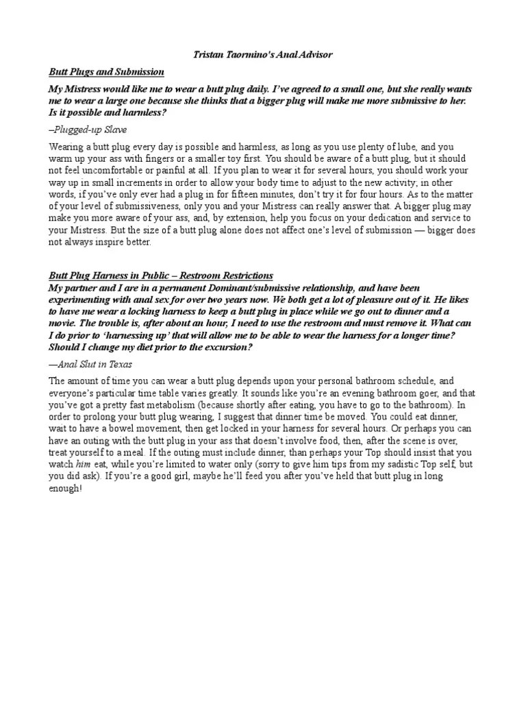 What butt plug do you wear the most, and how long do you wear it kienitvc.ac.ke