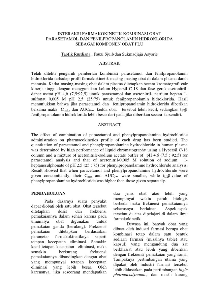 Interaksi Farmakokinetik Jurnal PCT | PDF